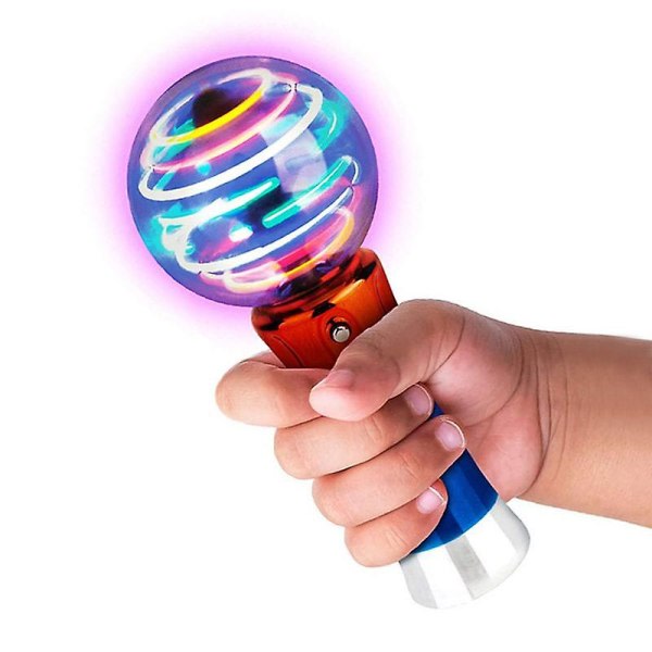 Light Up Wand Glødende Magic Ball til børn Legetøjsstav Roterende Glitter Glød Legetøj Sjove gaver eller fødselsdagsfester CDQ