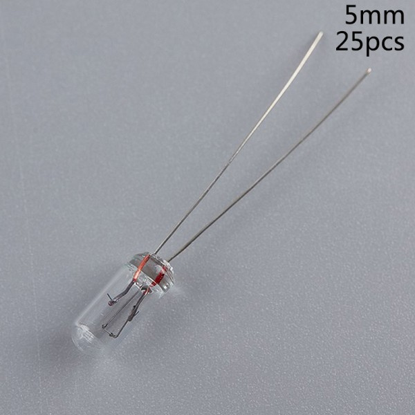 25 STK 5 mm 4 mm 3 mm Klar 12V Mini Glödlampa av vete rislökar Switchc 25Pcs 5MM 25Pcs 5MM