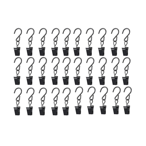 Stringljusklämmor Hängkrokar: 100-pack Hängande ljusklämma Heavy Duty Metall String Party Light H