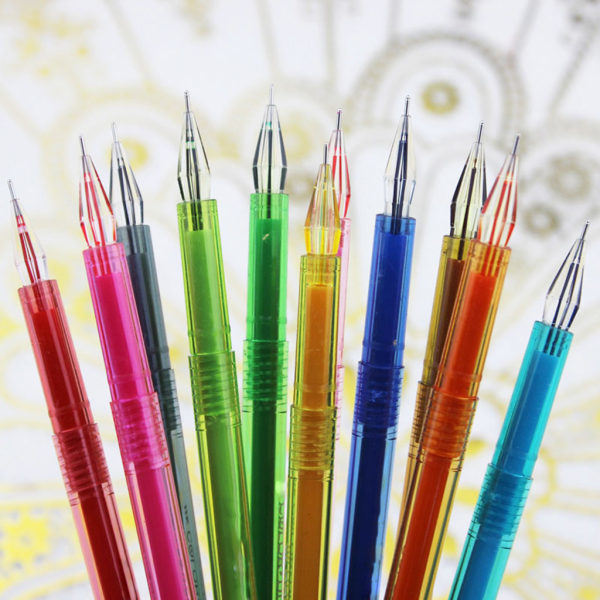 Diamant Gel Penna Skolmaterial Draw Random Färgade Pennor Student Candy Färg