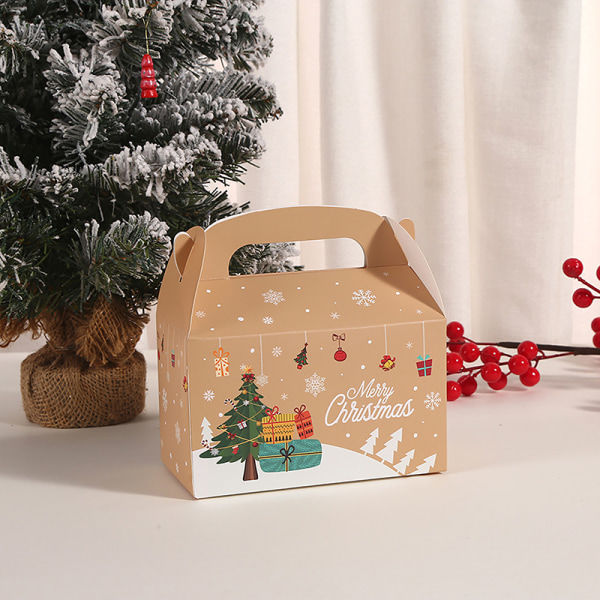 4 stk kakeboksform God jul Godteribokser Vesker jul En størrelse A one size