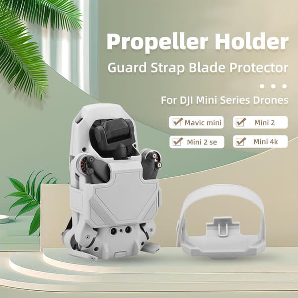 Propellerhållare för DJI Mini 4K Mini 2 SE Mini 2 Mavic Mini, propellerstabilisator i mjukplast, kompakt och lättinstallerat resetillbehör, grå
