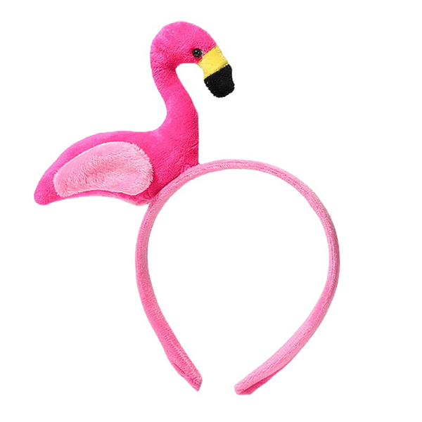 Flamingo-panta - Djurhuvudbonad för barn och vuxna - Fotorekvisita - Rose red