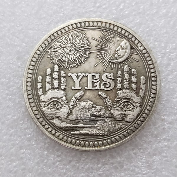 Kyllä tai ei Skull Commemorative Coin Souvenir Challenge Coins Col A YKSI KOKO A ONE SIZE