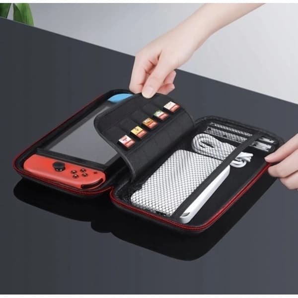 Storage Case - Case Compatible with Nintendo Switch Black Svart