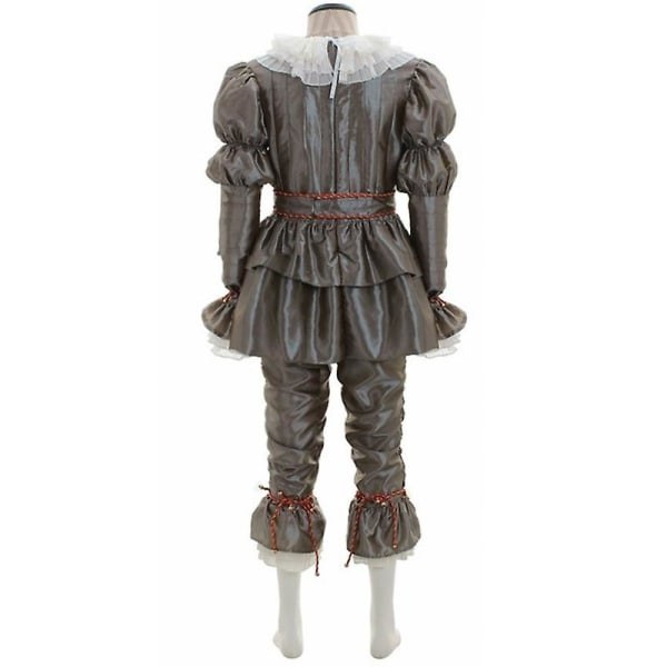 Halloween Stephen King's It Pennywise Clown Cosplay Kostym för Män Fest Fancy Dress Up Outfit Set M
