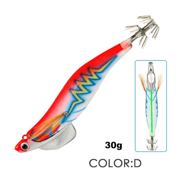 Squid Hook Octopus Bait FÄRG D - 30G FÄRG D - 30G