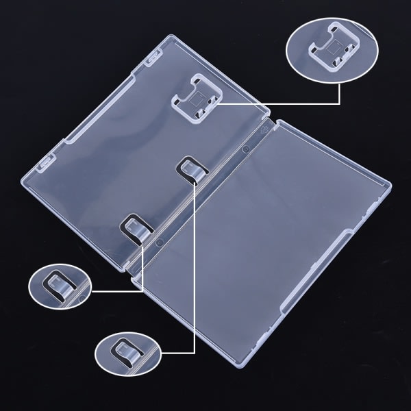 2kpl Pelikorttikotelo Läpinäkyvä kotelo Sh Läpinäkyvä 2kpl Transparent 2pcs