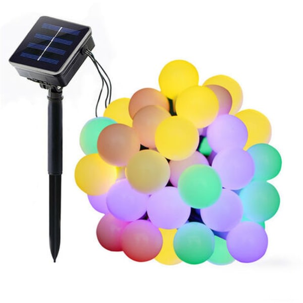 Vattentät jullyktsnöre Solar LED Solar Light Garland, 6,5 meter 30 lampor utomhus och inomhus Färg Light Garland IP65 Waterpro