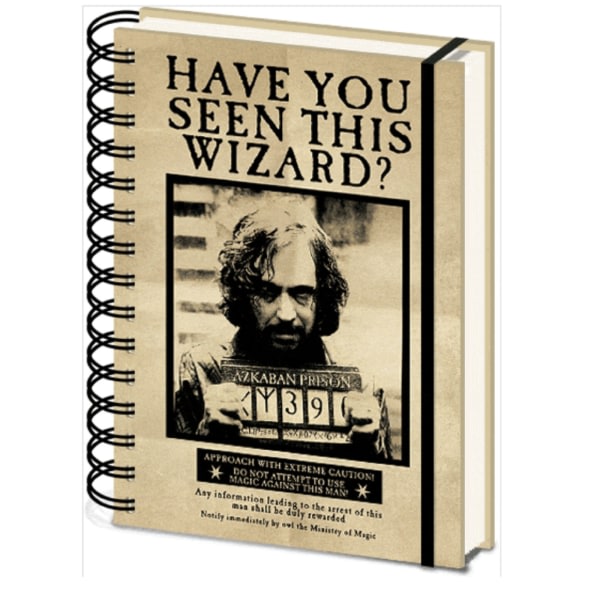 Harry Potter Wanted Poster A5 Wirebound Notebook En størrelse Beige Beige/Svart En størrelse