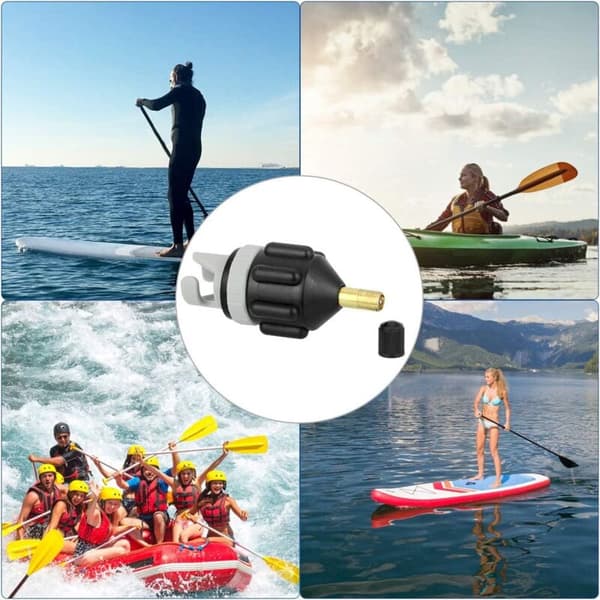 Ventiladapter, luftpumpeadapter hurtig oppustning 7,8 3,4 cm kompressoradapter til oppustelig båd kajak kano paddleboard