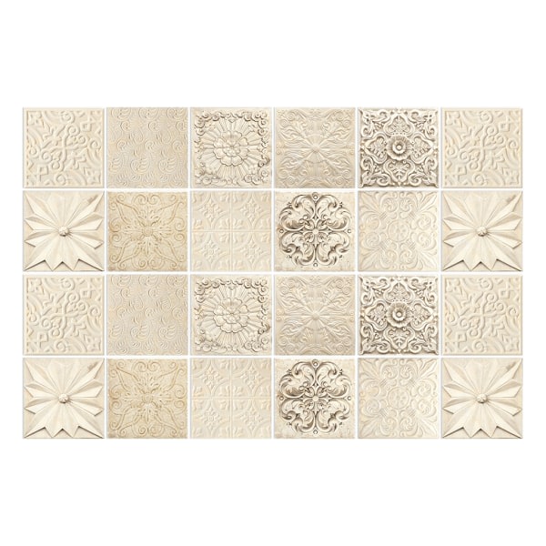10x Udskårne Kunst Peel Stick Væg Sticky Backsplash Gulv Trappe Stickers Kakeldekal 10CM