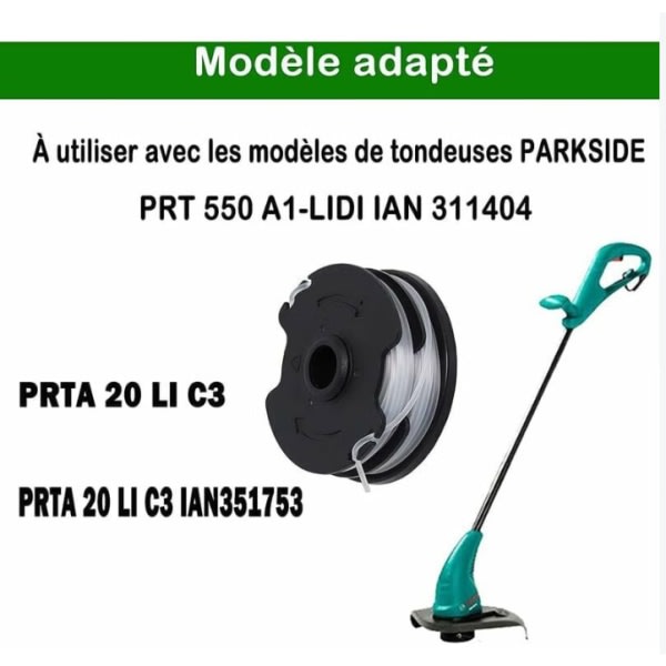 Set med 6 ersättningsspolar för Parkside PRTA 20-Li C3 IAN351753