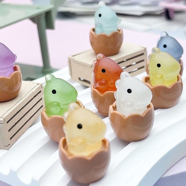 10kpl kolmiulotteinen itsevalaiseva rikkoutunut kuori DIY Resin Access 10Pcs