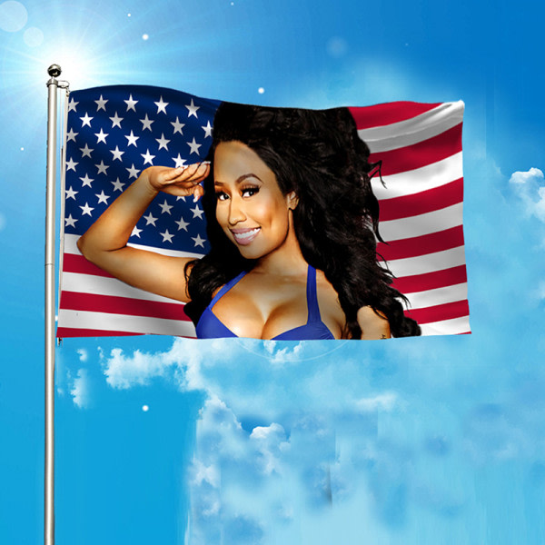 3x5ft Nicki Minaj Rap Sexy USA Flagg Musik Sanger Silkeklut Ar