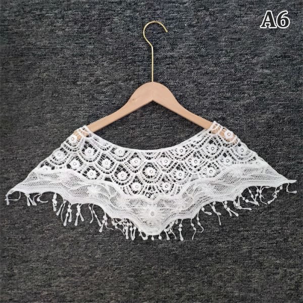 Kvinner strikket hul sjal omslag bryllupsbrudekjole L A6 One Size A6 One Size