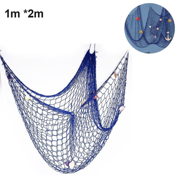 Rustik Nautisk Dekorativ Fisknät Väggbonad Dekor Med