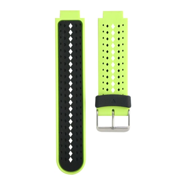 To-farget silikonrem for Garmin Forerunner 220 230 235 630 620 735 Lime & Black