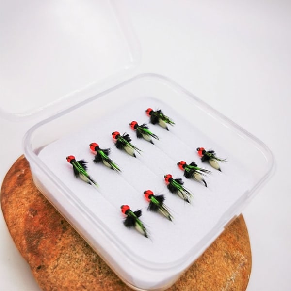 5 stk Fiskekroker Insekter Fluer GRØNN 18# 18# grønn 18#-18#