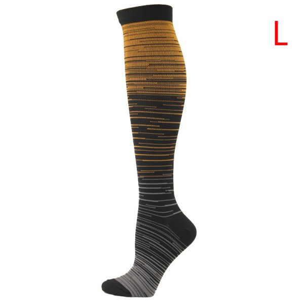 Strumpa Gradient Kompression Blandad Färg Tryck Mid-tubeSpor A8 ONESIZE A8 ONESIZE