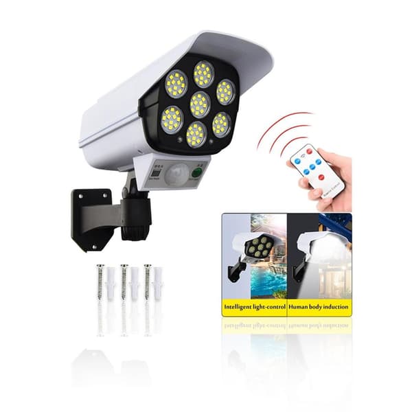 Solcelle Sensorlys 300W 77 SMD LED / Bevegelsessensor / IP65 Vanntett Utendørs Gatebelysning / Fjernkontroll
