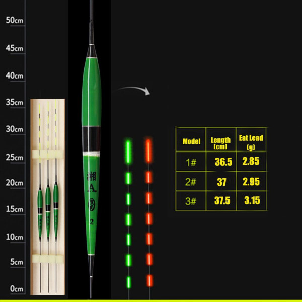 Kalastusuimaren kellukkeet Bobbers Light Stick kellukkeet SVART 2