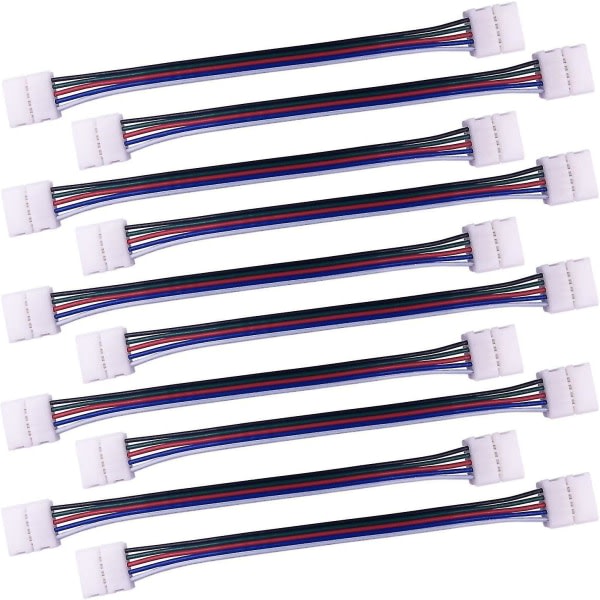 10st 5-stifts Rgbw-kontaktkabel Lampa 10mm Led Strip Ljusomvandlare Lödløs Led Tape Adapter For Anslutning av 2 Smd 5050 Rgbw Led Strips Together-17
