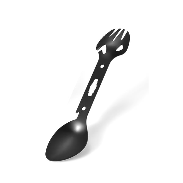 Bordsbestik Sked Multi Tool Burköppnare Bestik Bærbar flaske sort one size black one size
