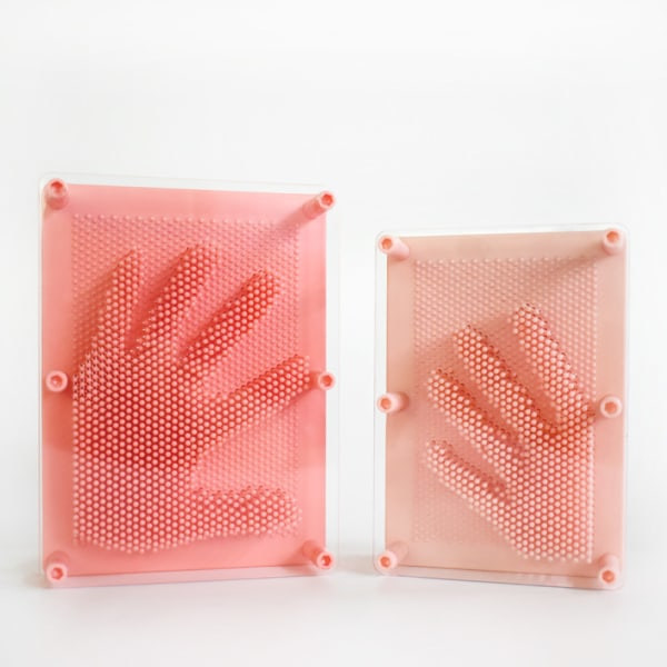 3D-kloningsform Pin Art Shoumo färgglad modell tredimensionell rosa Pink
