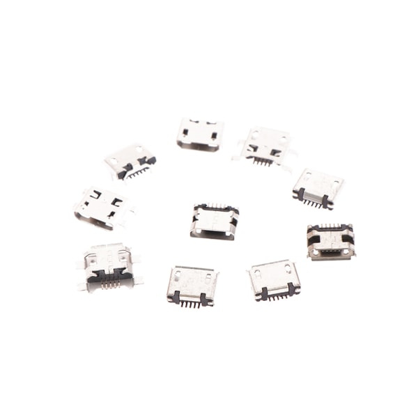 50st/låda 10 Modell Micro USB Hona 5pin DIP Typ B SMT USB Con 1pc