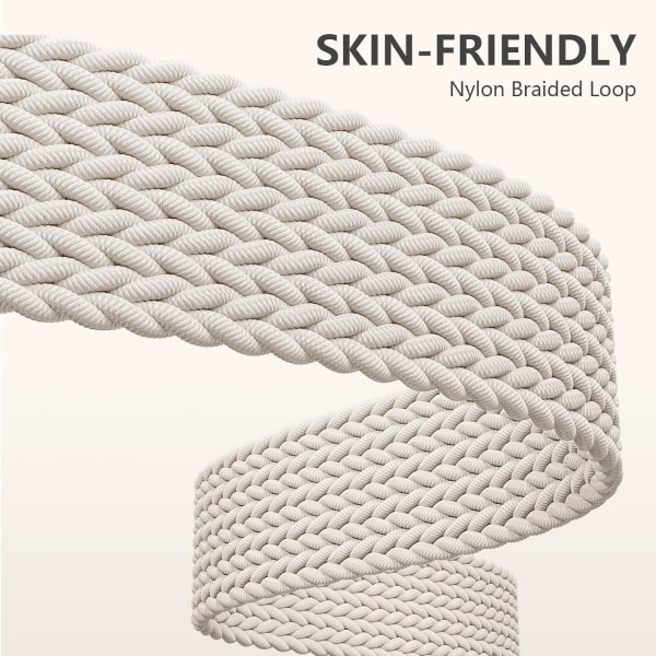 Elastisk flätad sportrem i nylon för Fitbit Versa - kompatibla remmar (Sense/Sense 2)
