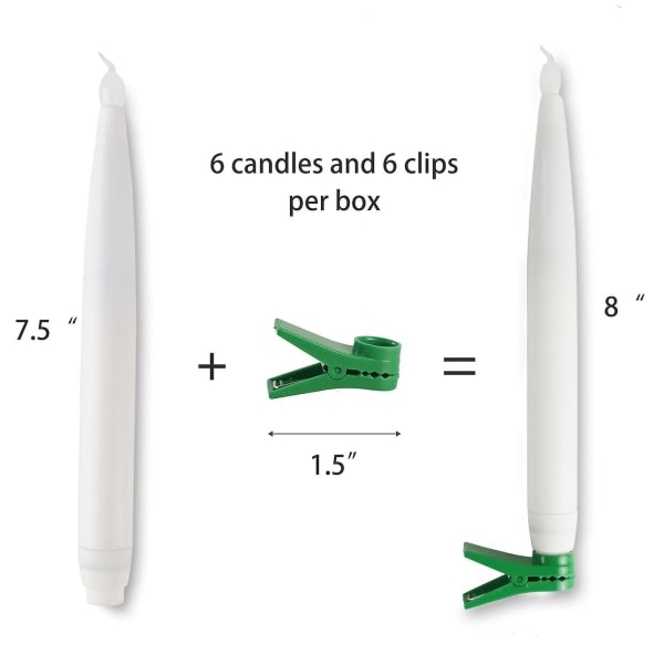6 Fjärrkontroll Timing Långstav Ljusljus Julgransdekoration Clip On Elektronisk Clip Ljusljus