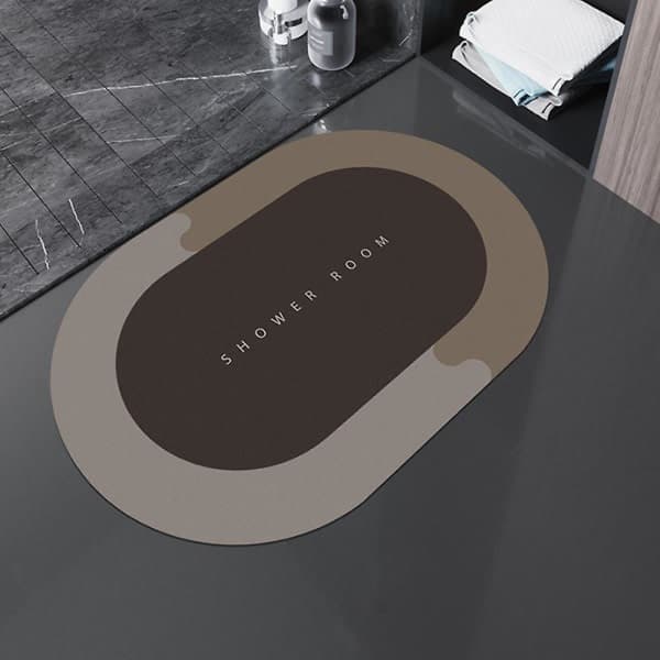 Badematte Superabsorberende Moderne Enkel Sklisikker Gulvmatte (Brun CDQ