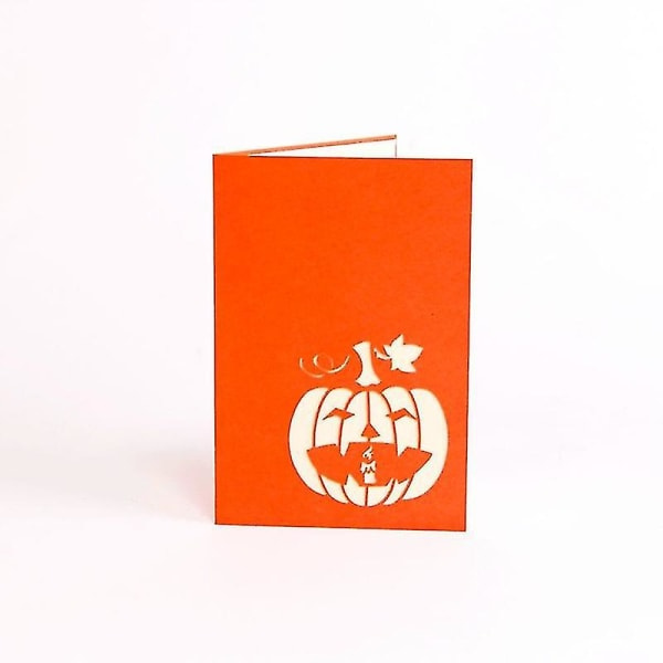 Halloween popup-kort Angry Pumpkin Kreativ håndlavet velsignelseskort (1st-orange)