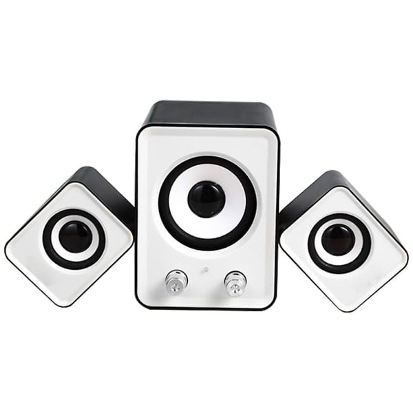 Kompakt 2.1 subwoofer USB-högtalare, kraftfull för bärbar smartphone