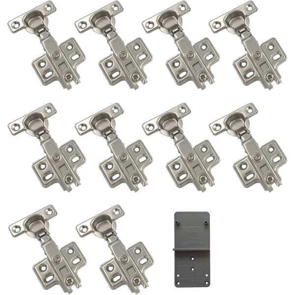 90 Graders Fuldt Dækkende 26 mm Soft Close Minihængsler Med Hydraulisk Dæmper Selvlukkende Dæmper Hængsler Til Skabsdøre 10 Pak