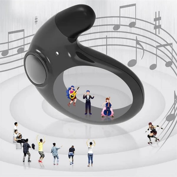 Invisible Sleep Wireless Headphone IPX5 Vattentät, 5.3 hörlurar Touch Control sort black