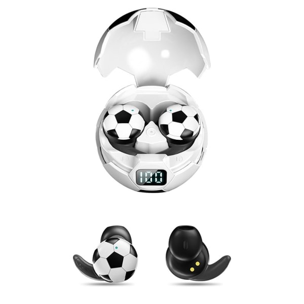 Soccerball Wireless 5.0 -nappikuulokkeet Hifi Sound Touch Control Fotbollsformade hörsnäckor ja case