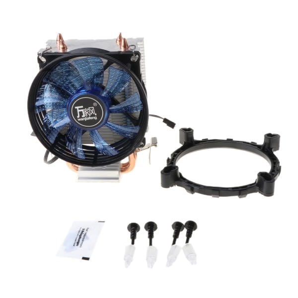 CPU Cooler Master 2 Pure Koppar Värmeledningsrör Fläkt med Blått Ljus Kylsystem