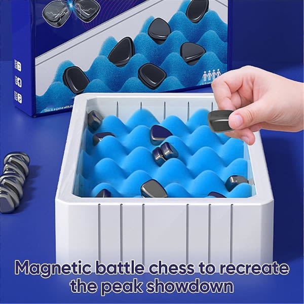 Magnetisk schackspel, magnetisk brädspel 2023, roligt bordsmagnetspel med 20 magneter, strategispil for barn og voksne Familjefestspel