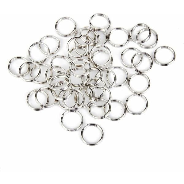 Nyckelringar med delad ring 1,2 mm x 12 mm Förpackning med 100 st - Silver
