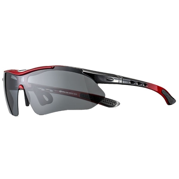 Polariserade cykelglasögon för män och kvinnor - Solglasögon för utomhussportcykel med utbytbara linser black