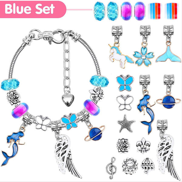 2022 julklapp DIY set Pandora Murano Beads Kit Berlocker för armband Halsband gör kvinnor och barn present