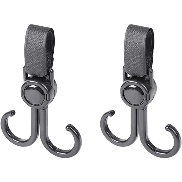 Barnvagnskrokar - Baby Buggy Hooks Clips för skötväskor, 2-pack multifunktionell