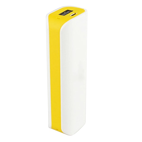 18650 etui Bærbar ekstern gjør-det-selv-kraftbankholder for 1x 18650 batteriladerholder sveiseløs gul