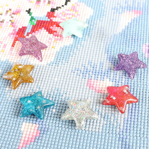 Glitter Star Diamantmålning Skyddshållare Bild för Korsstygn Magnetisk Hållare Lokator för Vuxna DIY Handgjord Konst Cr Lila