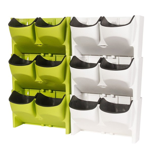1 kpl itsekasteltava kukkaruukku Pinoamaton pystysuora tai seinälle ripustettava Green One Size Green One Size
