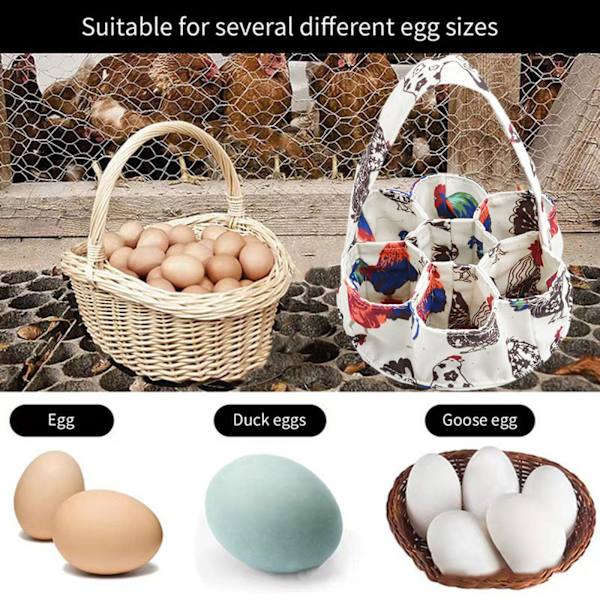 7 lommer egg samle kurv myk håndtak egg samle kurv for gård 2