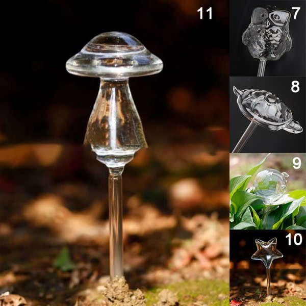 11 Typer Glas Blommor Vattenmatare Automatisk självbevattning De Transparent 2 Transparent 2