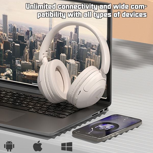 Bluetooth trådløse hovedtelefoner Active Noise Cancelling Game Spor Black